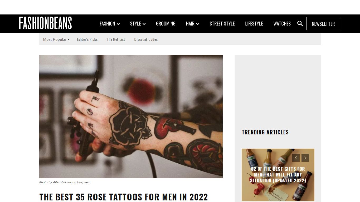 The Best 35 Rose Tattoos For Men in 2022 | FashionBeans