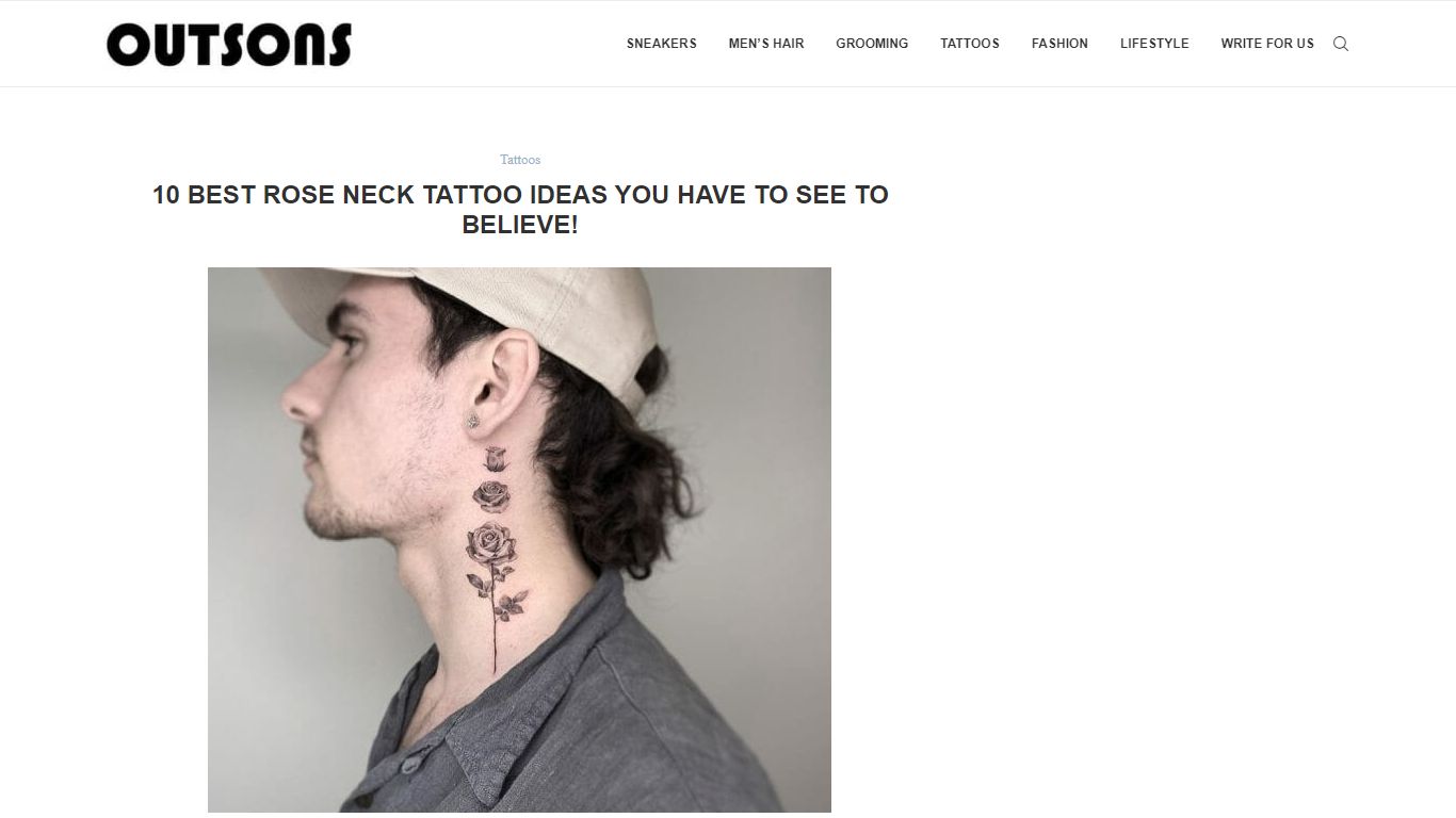 10 Best Rose Neck Tattoo Ideas You Have To See To Believe!